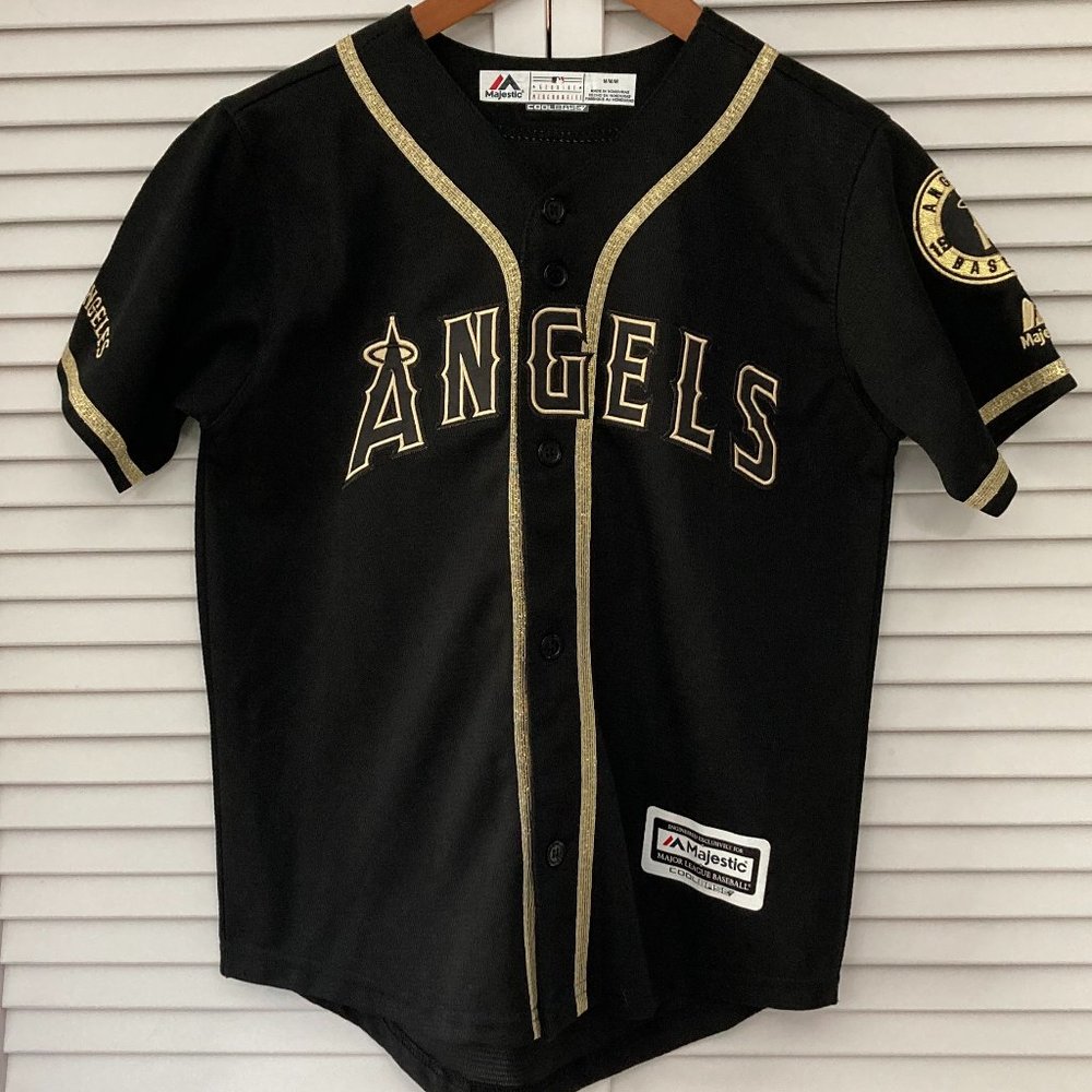 Mike Trout, Majestic Black and Gold Kids Jersey,